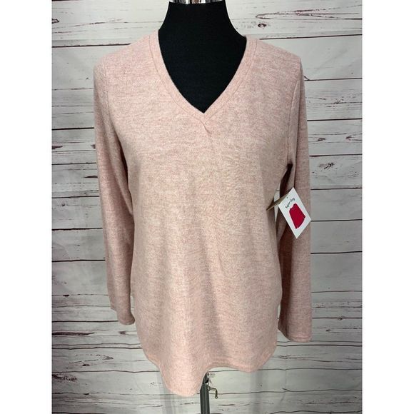 Bobbie Brooks Super Cozy Long Sleeve Pullover‎ Pink Mauve Size Large - Picture 1 of 9